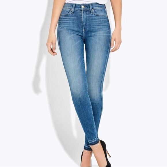 AYR The Riser High Rise Skinny Ankle Denim Jeans in Medium Wash Blue 27 … - Picture 2 of 14